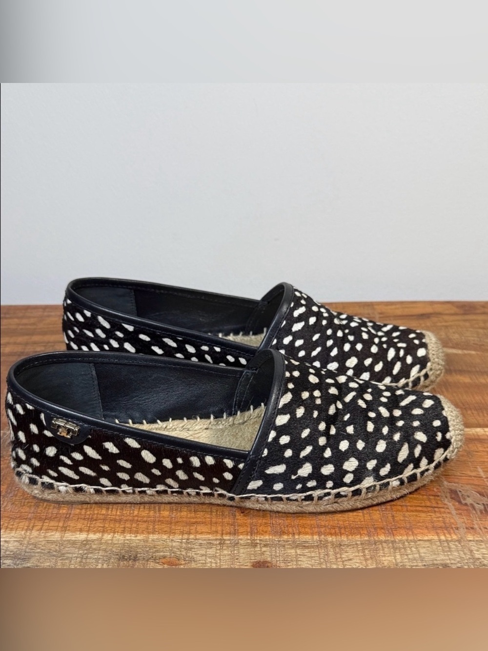 Tory Burch Polka dots -Black and White Spotted Women's Espadrille Flats